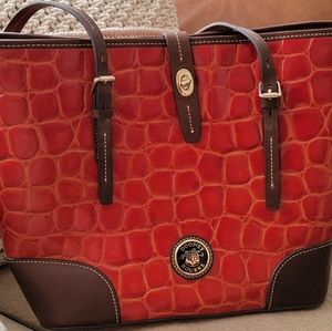 Dooney and Bourke tote, Red croc leather